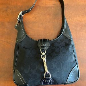 Coach Hampton Signature Logo Hobo Shoulder Bag